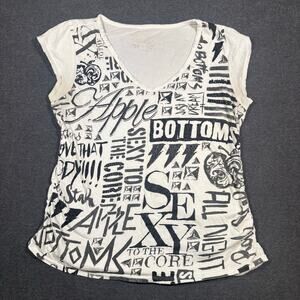 Y2K Mcbling Apple Bottoms Rhinestone All Over Print Top